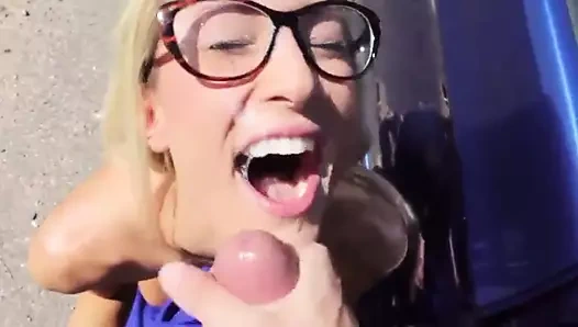 Arabada uzun yolculuktan sonra sıska gf yüz