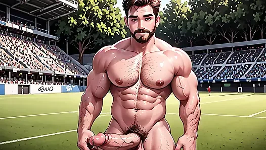 Kaslı ve tamamen çıplak