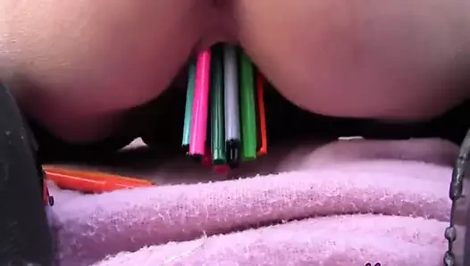 Bella jaimes marker doldurulmuş mastürbatör