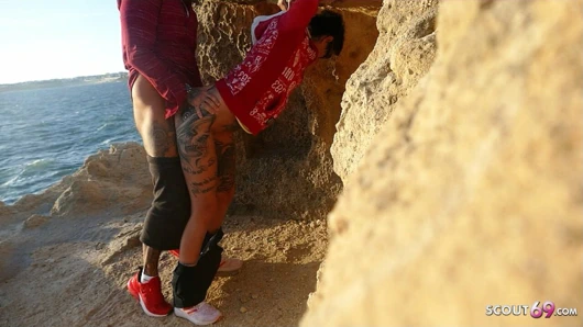 Alman çılgın olgun eş baştan için açık hile seks at the plaj