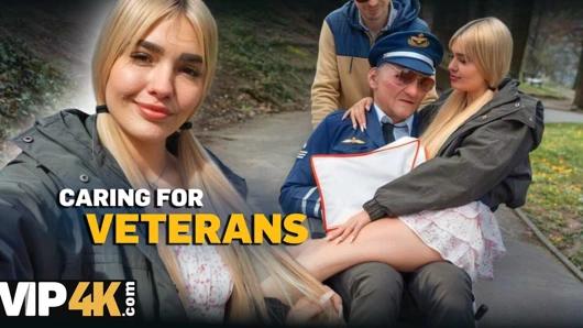 DADDY4K. Luna Bunny fell in love and sucked veteran's cock...