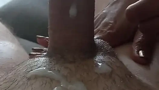 Oily Dick Massage with Golden Nails Edging Handjob on Couch by Hot Asian MILF - Glans Tease, Ball Play & Cumshot POV