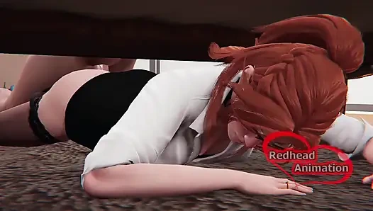 Üvey anne yatağın altında sıkıştı ve sikildi