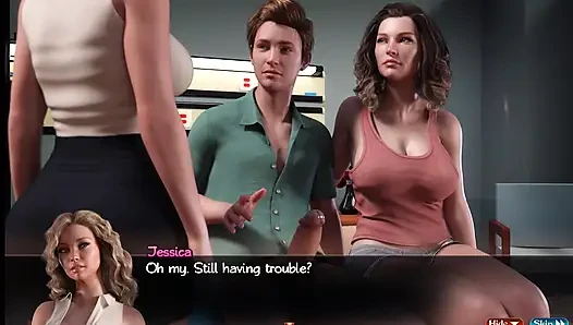 Treasure of Nadia - 32-34 - oyun - rol yapma - kedi dövüşü, iki orta yaşlı seksi kadın, lezbiyen genç üçlü grup seks