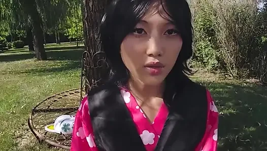 Vrcosplayx iblis avcısı Mai Thai, Yaiba Makomo tehlikeli olduğu kadar ateşli ve şehvetli hale geldi bölüm 1