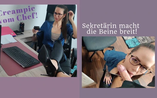 Patrondan dölleme! Sekreter Nora bacaklarını açıyor