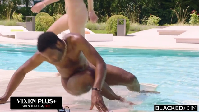 Blacked Hottie Penelope Has Secret Pool Sex with Huge BBC