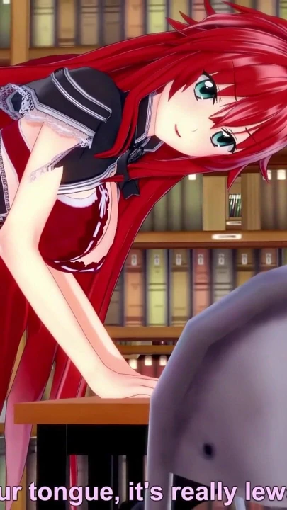 Rias Gremory kütüphanede seks - dxd ntr çılgınlığı serisi | Klip 2