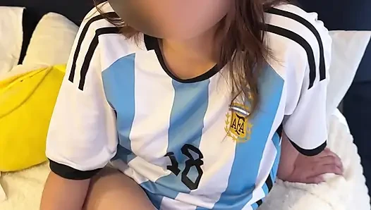 Argentina after the World Cup fucks a subscriber who makes him debut
