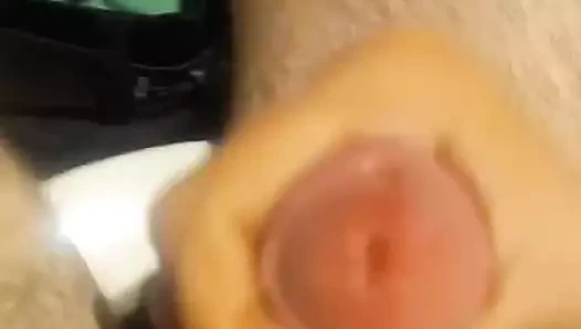 Boy jerks off on toilet