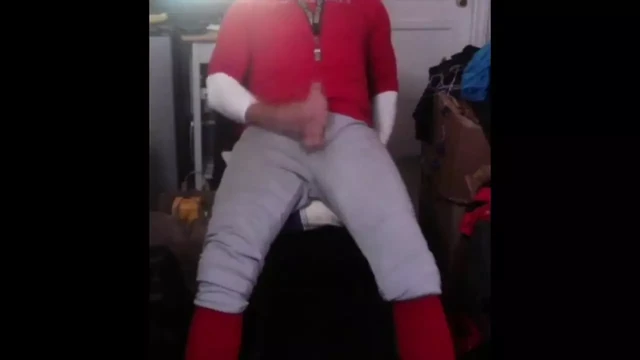 Horny After Baseball Practice Jockdad87 Busts a Nut on a Jordan Shoe