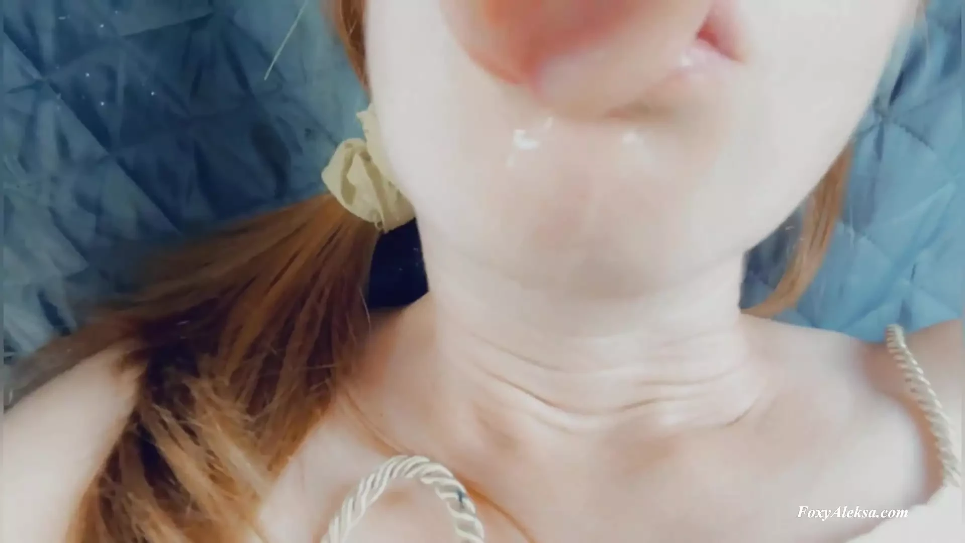 Cumshot in Mouth. Sperm for Babe Girl