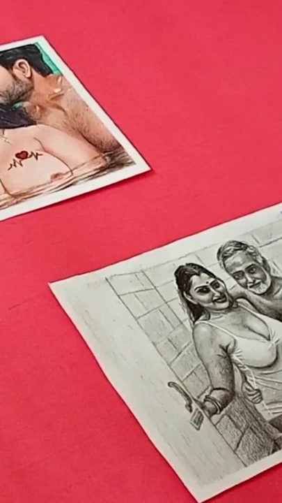Erotic Art Or Drawing Compilation Of Sexy Desi Indian Big boobed women having sex with husband & Brother In law | Clip 1