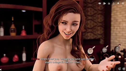 3 boyutlu devilla yoga barında sikiliyor, göğüsler şehvetli bitirmek için spermle kaplı