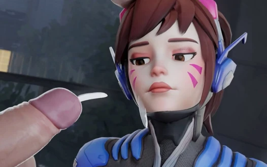 Seksi D.va büyük yarak ve yoğun vahşi kovboy kız için prezervatif kullanmak istiyor - 3d overwatch animasyon