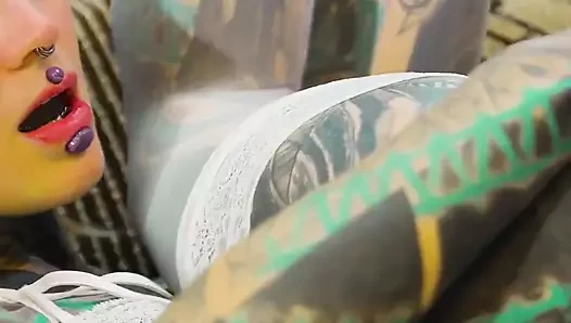 Seksi file çoraplı highheels tek başına anal xl dildo oyunu anal dildofucking fishnets highheels çorap