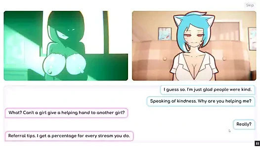 Nicole'ün riskli işi - hentai oyunu pornplay ep.2 camgirl göğüslerini okşuyor ve daha fazla müşteri çekmek için amını parmaklıyor