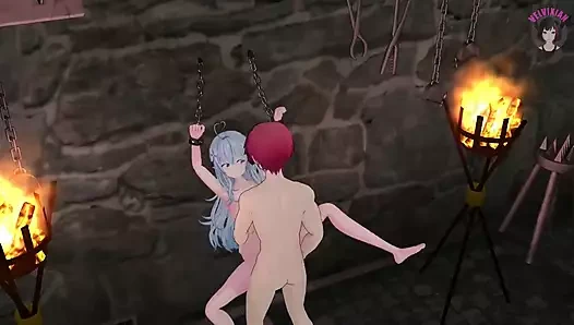 Elf kölesini zindanda sikiyor