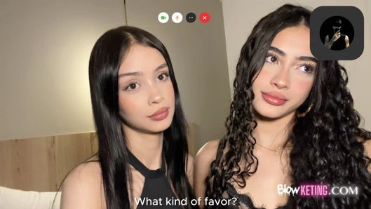 THE VIDEO CALL ENDS IN THREESOME! DEEP DOUBLE FUCK... DELICIOUS CUMSHOT