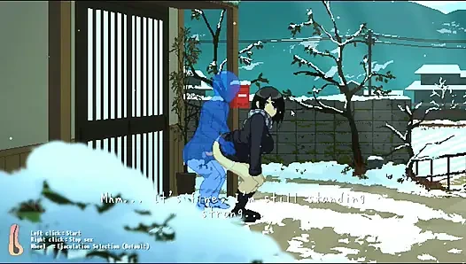 Hentai oyunu - büyük memeli bebek soğuk havada sert seks