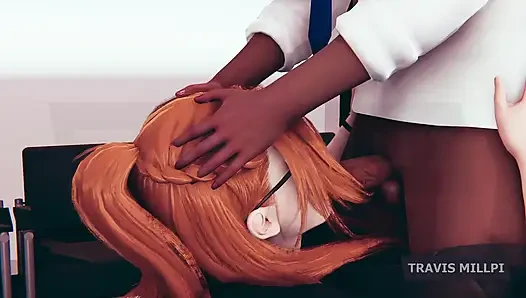 Офисный соблазн с грудастой рыжей секретаршей после часа наказания