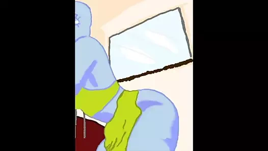 Şişman götümü sallıyorum