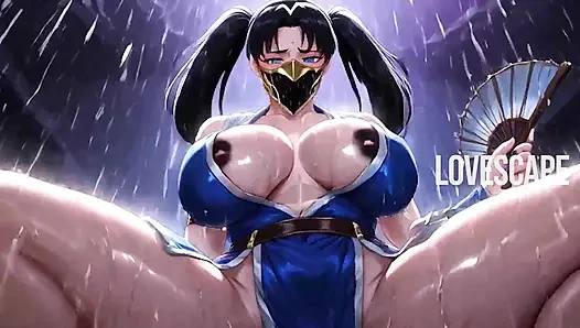 Kitana mortal kombat solo: çığlık çığlığa orgazm + yoğun sikiş