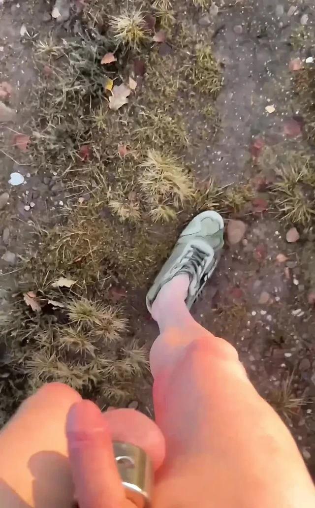 Ormanda gündüz çıplak yürüyüş, soğuk ve rüzgarlı