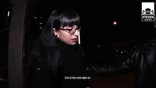 8 inçlik büyük siyah yarak, emo kızı, Zeyna, Steven Shame ile açık havada sert ırklararası