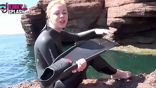 Serbest fetişi fantezi yüzgeçleri, gazlar ve sualtı kontrolü