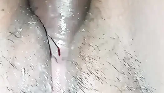 Lovely asian wife moaning while under arm licking