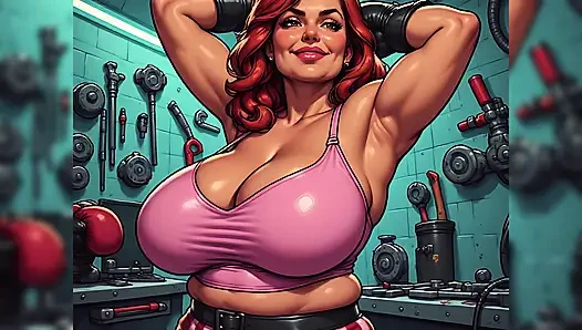 Seksi kadınlar boxercise art