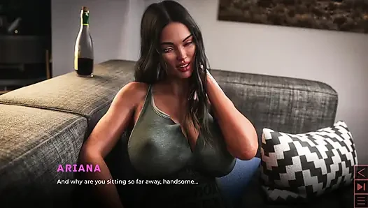 Yapay orta yaşlı seksi kadın ayakla masaj yapıyor