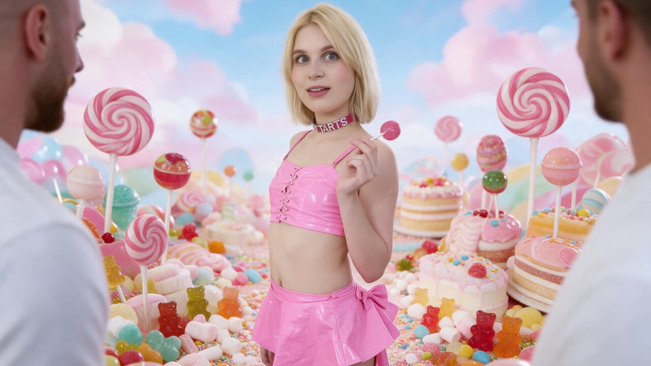 Candy Girl: Birine Çok Tatlı - Marie ilk DP'yi, analı ve çift creampie'ı deniyor