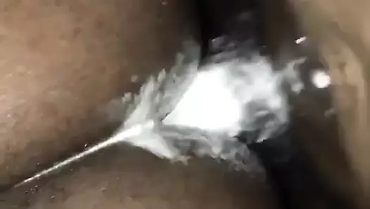 Islak siyah krem göt