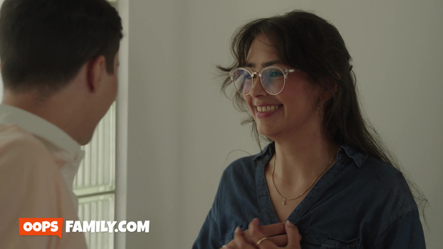 Slutty Kitty Valance caught cheating on boyfriend with his stepdad to get her job back and was fucked in rough threesome