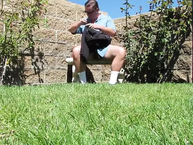 Açık havada park jerkoff 4