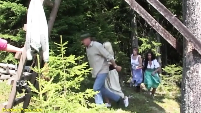 Açık havada oktoberfest grup seks partisi