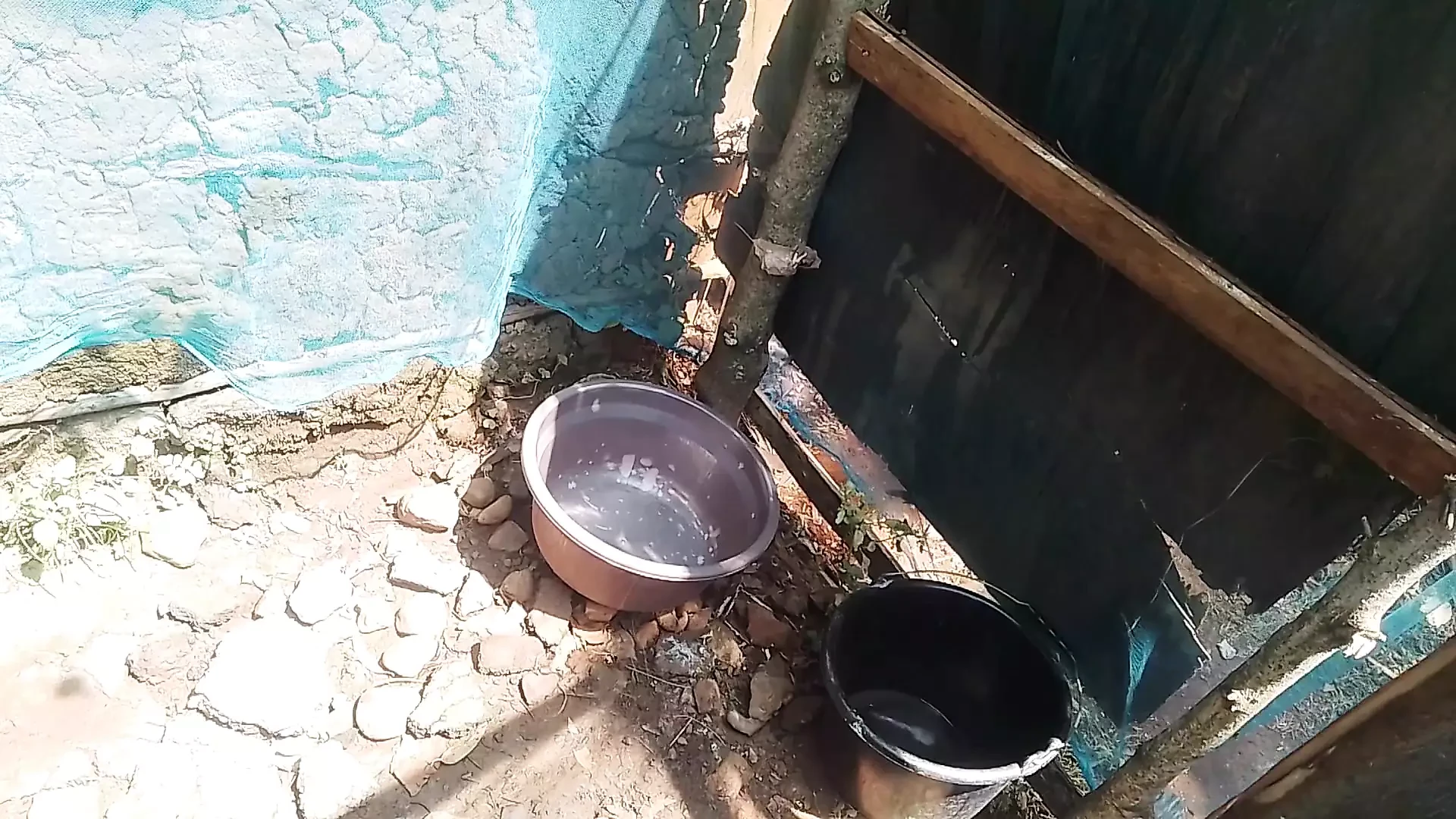 Zenci kızımla açık havada duş deneyimi