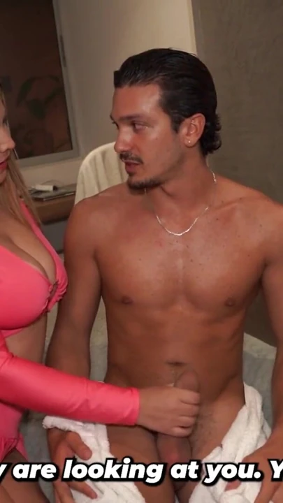 Busty stepmom secretly fucks her Italian stepson while her husband is away from home | Clip 1