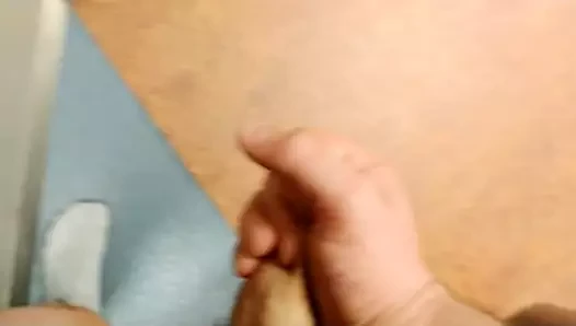 Wank and Cum at work