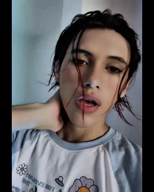 Female boy. Sensual and photogenic