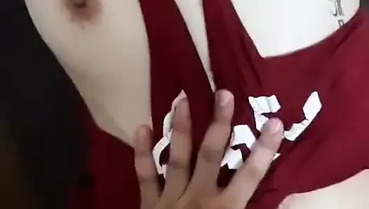 Üvey kız kardeşim beni 1 dakikada boşalttı - azgın çift