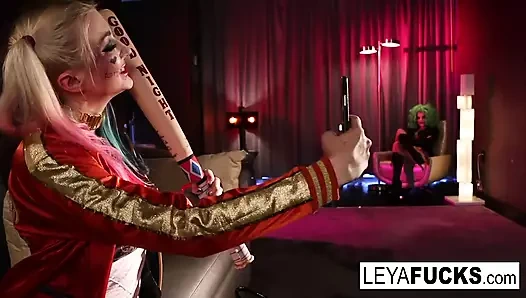 Whorley Quinn joker tarafından yakalanıyor ve sikiliyor