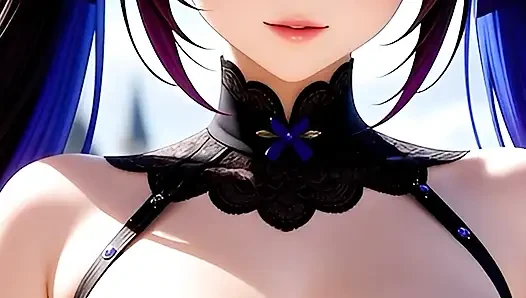 Hentai gothic girls with dyed hair showing off their big tits 2