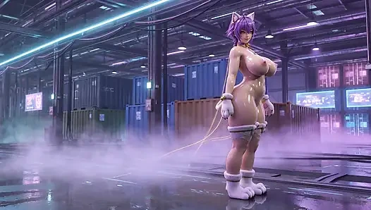 Shibari Catwoman 3D Hentai Ropes Suspension Big Tits Ass Fuck