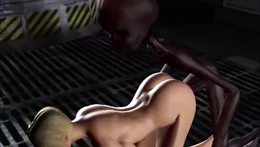 3d uzaylı var seks ile sarışın kadın