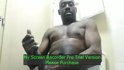 Kaslı zenci baba boşalıyor