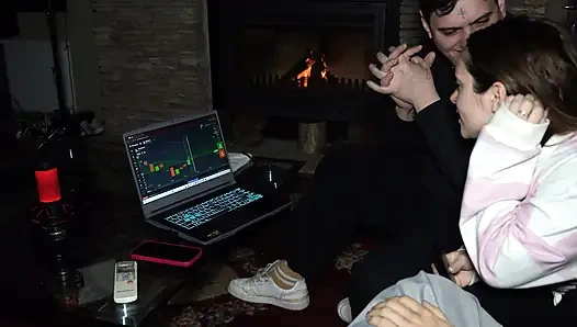 Luchiibb fucks her boyfriend's best friend next to the fat cuckold! CREAMPIEv