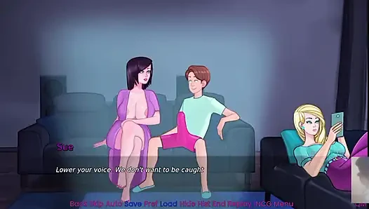 LESBIAN STEP-MOM WAS SURPRISED! I FUCKED HER IN FRONT OF HER LOVER!